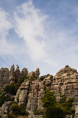 Paisaje rocoso del Torcal en Andalucía