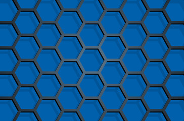 blue hexagonal mesh background