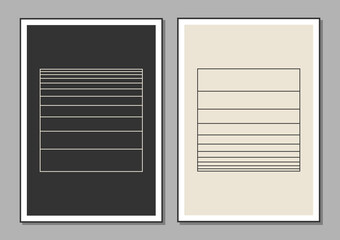 Set of minimal 20s geometric design posters