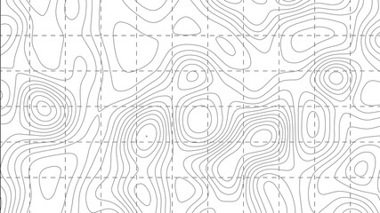 Retro topographic map. Geographic contour map. Abstract outline grid, vector illustration.