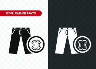 Vector image. Icon of a leather pants.