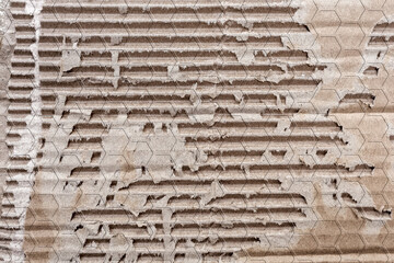 Carton ondulé, texture alvéolaires 