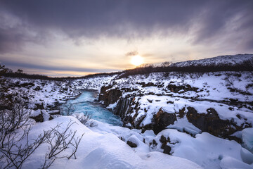 Pathway to Brúarárfoss, Iceland, North Atlantic Ocean