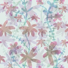 Jungle plants. Botanical gardens. Seamless pattern.