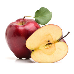 Red apples isolated on white background