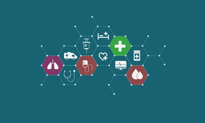 Obraz premium Health care and medical Background design