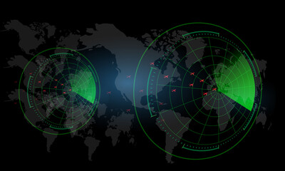 Radar screen, Monitor