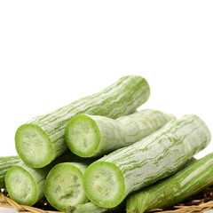snake gourd on white background