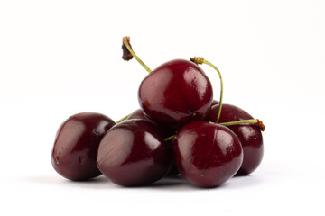 Sweet cherry on white background