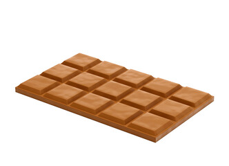 Bar of chocolate on a white background

