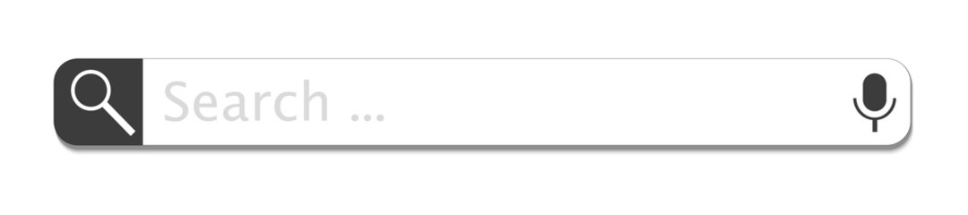 Seach bar navigation for UI design, digital business and interface.