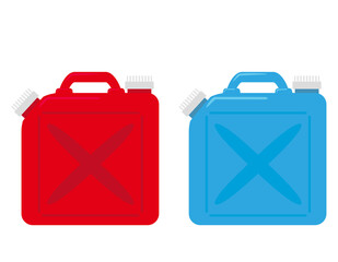 ポリタンクのベクターイラスト　灯油タンク