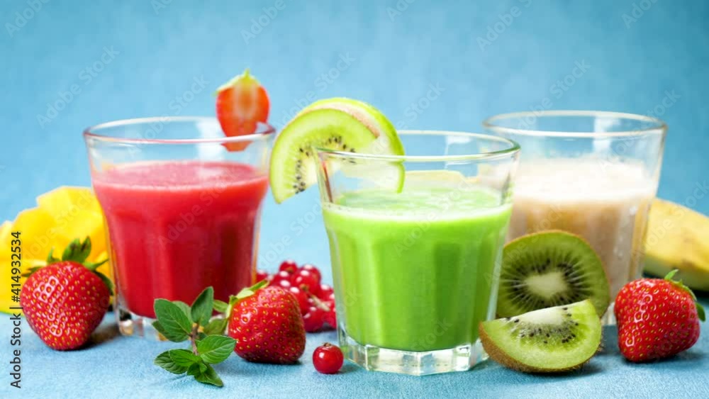 Canvas Prints fruit juice, healthy smoothie with fresh fruits