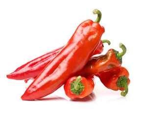 Fresh red pepper on white background