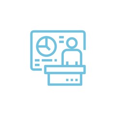 플랫 아이콘 프리젠 테이션