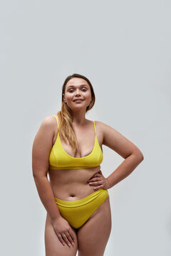 Passionate Model in Yellow Underwear Stock Image - Image of cute, young:  13602489