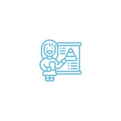 플랫 아이콘 프리젠 테이션