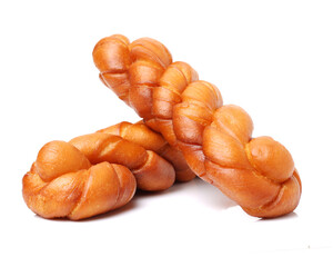 Chinese fried dough twist on white background