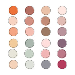 A palette of pastel colors. Vector illustration