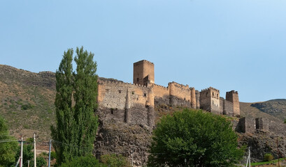 Fototapeta premium Khertvisi Fortress on a hill in Georgia