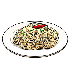 Simple and realistic Peperoncino illustration design