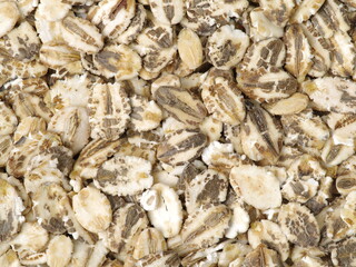 Oatmeal on white background 