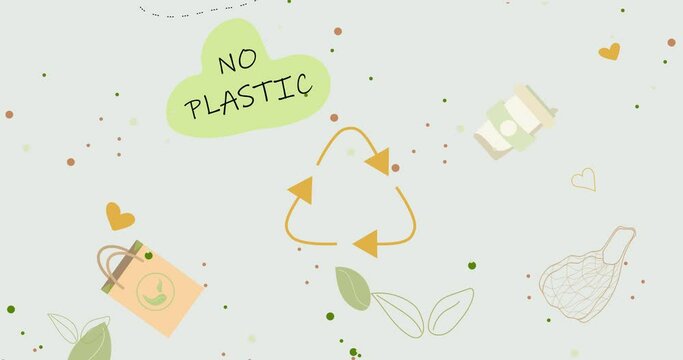 Design about zero waste lifestyle in motion graphic animation, eco friendly concept