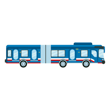 articulated bus city transport icon
