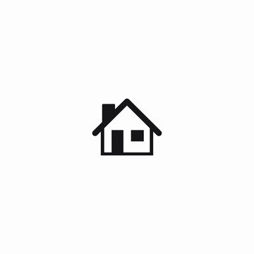 Home icon vector, house icon.  Home symbol vector sign isolated on white background.