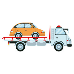 Obraz premium car carrier truck vehicle transport taxi icon