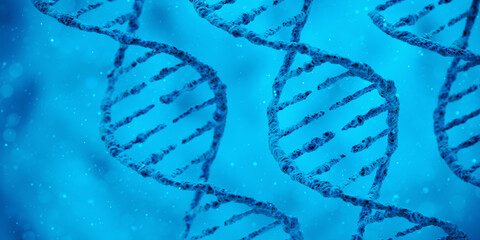DNA biotechnology science medicine genetic concept. 3d render Illustration