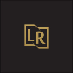 L and R letters, vector logo design.