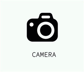camera vector icon. Editable stroke. Symbol in Line Art Style for Design, Presentation, Website or Apps Elements, Logo. Pixel vector graphics - Vector
