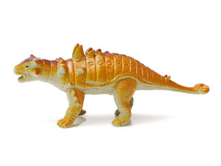 dinosaurs toys on white background © zcy