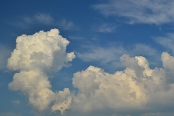 Naklejka na ściany i meble Blue sky with cloud Blue background Nature