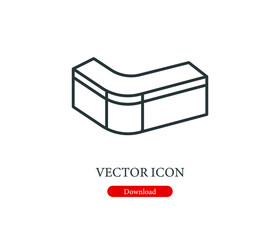 business logo vector icon. Editable stroke. Symbol in Line Art Style for Design, Presentation, Website or Apps Elements, Logo. Pixel vector graphics - Vector