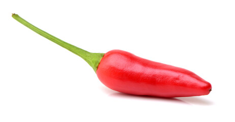 Red chili peppers on white background