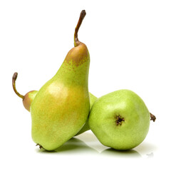 pears on a white background