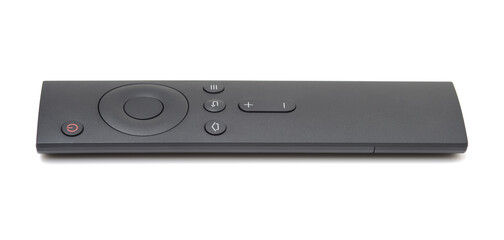 Obraz premium Infrared remote control for TV satellite receiver isolated on white background.