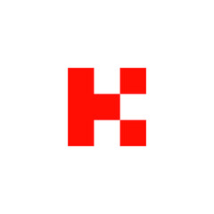 Fototapeta premium k logo design with geometry