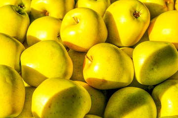 Apples for sale at a market stall