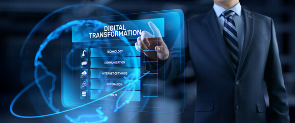 Digital transformation disruption digitalization innovation technology concept.