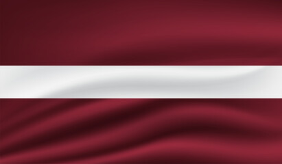 Grunge Latvia flag. Latvia flag with waving grunge texture.