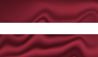 Grunge Latvia flag. Latvia flag with waving grunge texture.