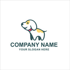 cute dog logo vector