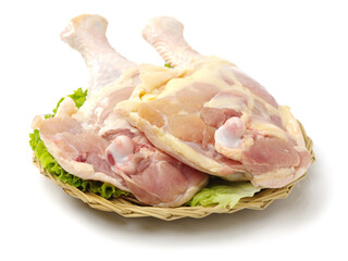 Tofu on white background