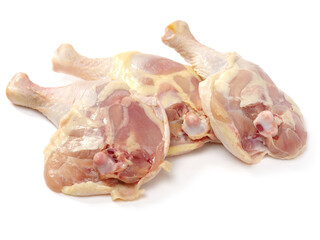 Chicken legs on white background