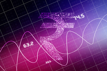 Rupee currency . 2D rendering illustration