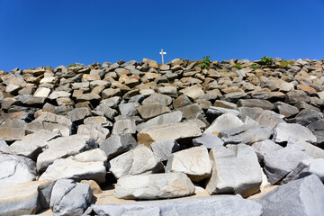 Coastal Erosion Protection in Penestin. Brittany coast