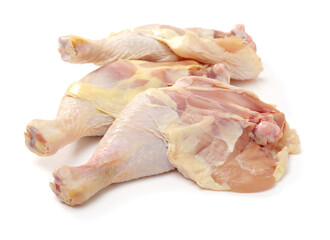 Chicken legs on white background